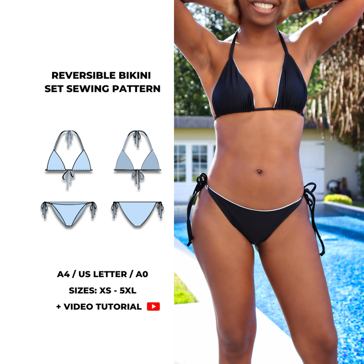 Reversible Triangle Bikini Set Pattern