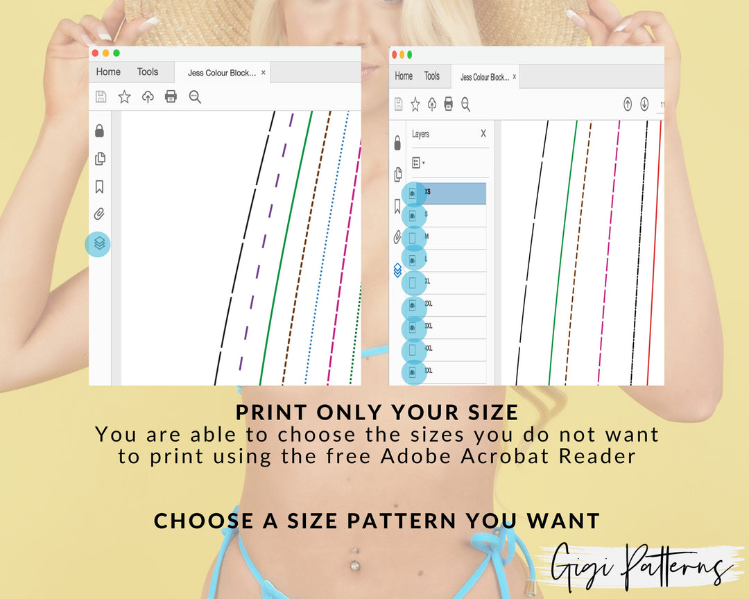 Lace Thong Lingerie PDF sewing pattern. Sizes XS–2XL. Beginner-friendly with sew-along video tutorial.