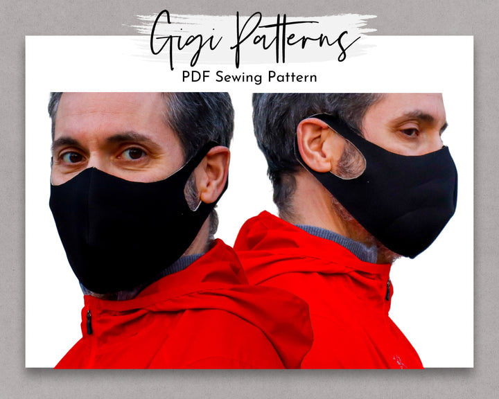 DIY Neoprene Face Mask PDF sewing pattern. Sizes XS–2XL. Beginner-friendly with sew-along video tutorial.